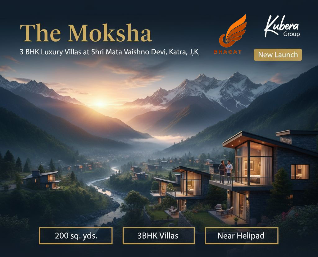 The Moksha villas in a mountain valley